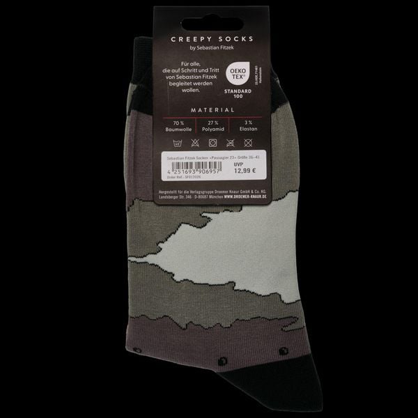 Produktbild: Sebastian Fitzek-Socken "Passagier 23" Gr&ouml;&szlig;e 36 - 41