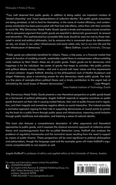 Produktbild: Why Democracy Needs Public Goods