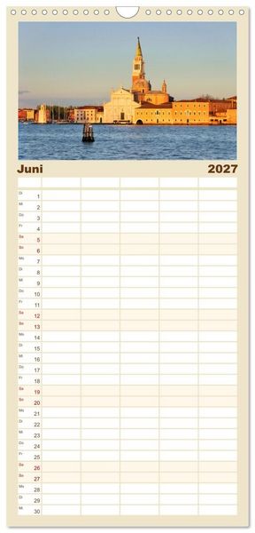 Produktbild: Familienplaner 2027 - Venedig - Stadt im Meer mit 5 Spalten (Wandkalender, 21 x 45 cm) CALVENDO