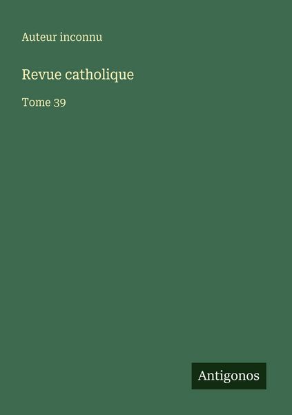 Produktbild: Revue catholique