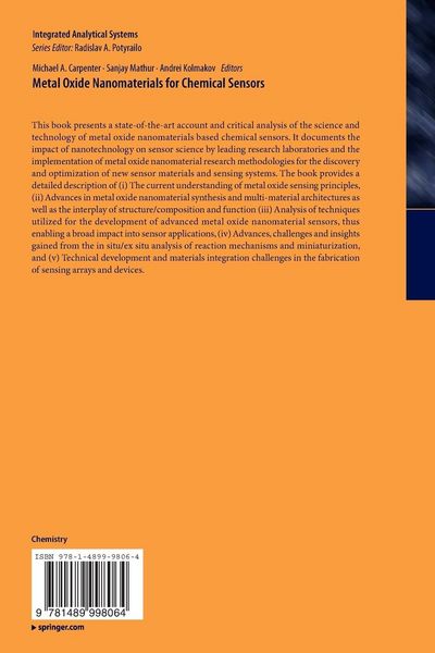 Produktbild: Metal Oxide Nanomaterials for Chemical Sensors