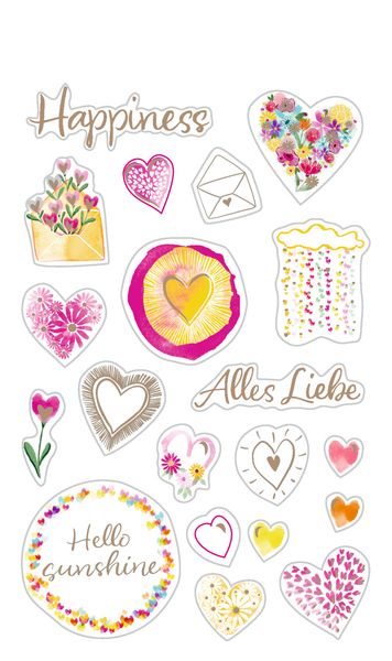 Produktbild: Stickerbogen mit 100 Stickern