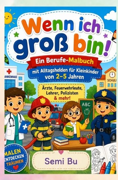 Produktbild: Wenn ich gro&szlig; bin! Ein Berufe-Malbuch mit Alltagshelden f&uuml;r Kleinkinder von 2&ndash;5 Jahren