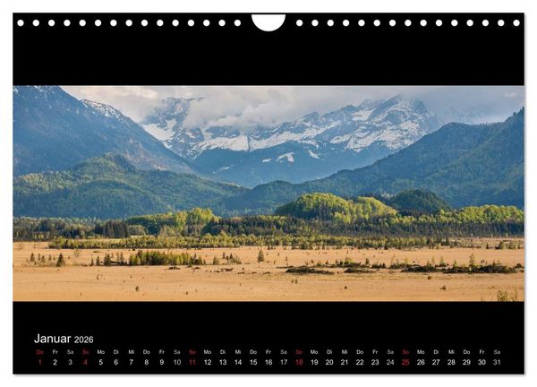 Produktbild: Alpenrand zwischen Isar und Lech (Wandkalender 2026 DIN A4 quer), CALVENDO Monatskalender