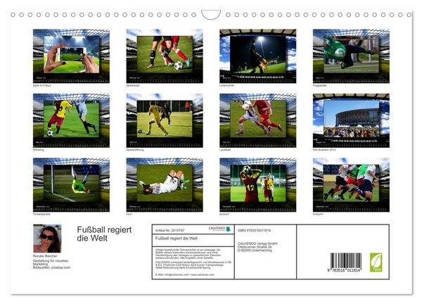 Produktbild: Fu&szlig;ball regiert die Welt (Wandkalender 2026 DIN A3 quer), CALVENDO Monatskalender