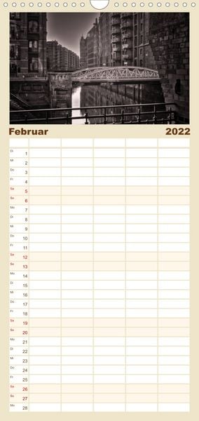 Produktbild: Hamburg - Familienplaner hoch (Wandkalender 2022 , 21 cm x 45 cm, hoch)