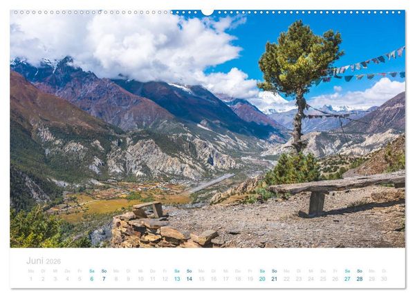 Produktbild: Abenteuer Himalaya - Fernwandern im Annapurna (Wandkalender 2026 DIN A2 quer), CALVENDO Monatskalender
