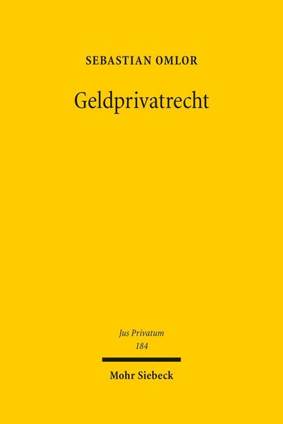 Produktbild: Geldprivatrecht