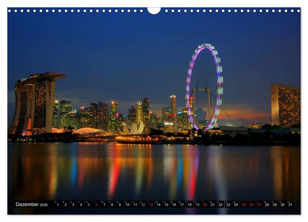 Produktbild: Singapur - Einzigartige Skylines (Wandkalender 2026 DIN A3 quer), CALVENDO Monatskalender