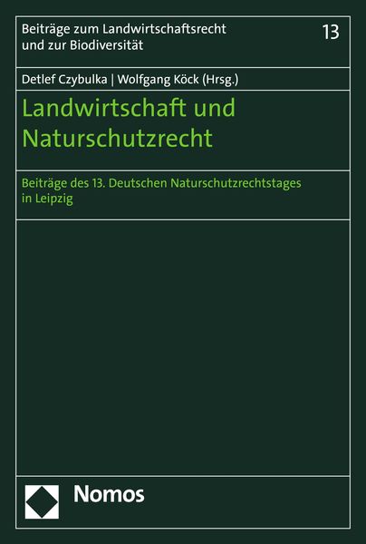 Produktbild: Landwirtschaft und Naturschutzrecht