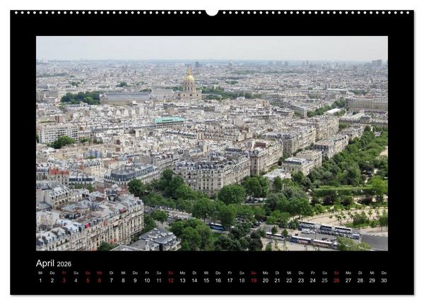 Produktbild: Paris von oben (hochwertiger Premium Wandkalender 2026 DIN A2 quer), Kunstdruck in Hochglanz