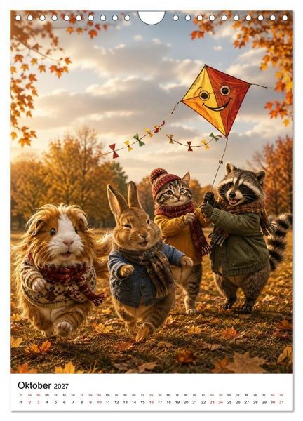 Produktbild: Cozy Friends - Kleine Kuschelhelden (Wandkalender 2027 DIN A4 hoch), CALVENDO Monatskalender