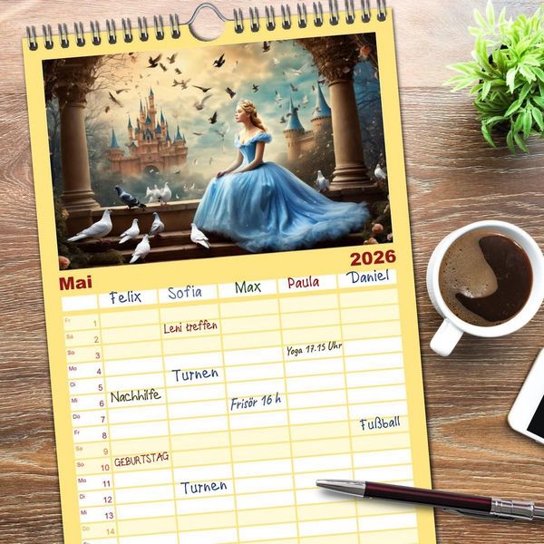 Produktbild: Familienplaner 2026 - Im Reich der M&auml;rchen, Mythen und Legenden mit 5 Spalten (Wandkalender, 21 x 45 cm) CALVENDO
