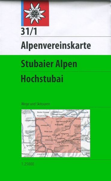 Produktbild: DAV Alpenvereinskarte 31/1 Stubaier Alpen Hochstubai 1 : 25 000 Wegmarkierungen