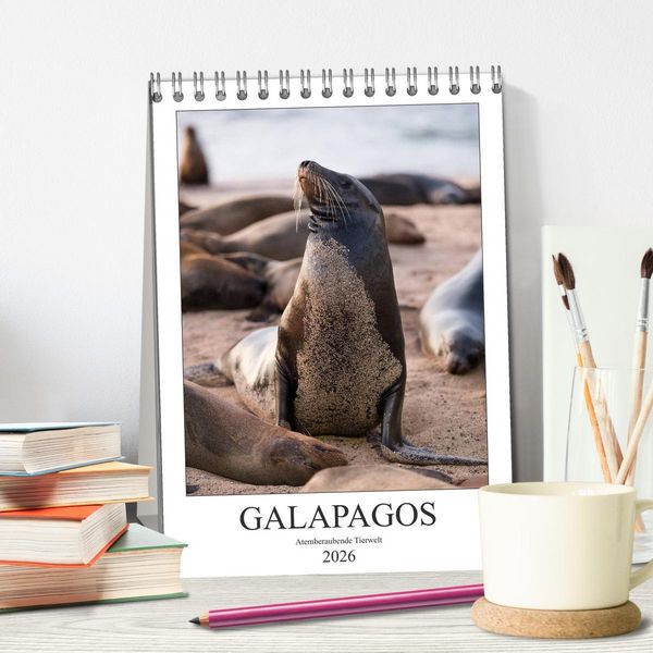 Produktbild: Galapagos - Atemberaubende Tierwelt (Tischkalender 2026 DIN A5 hoch), CALVENDO Monatskalender