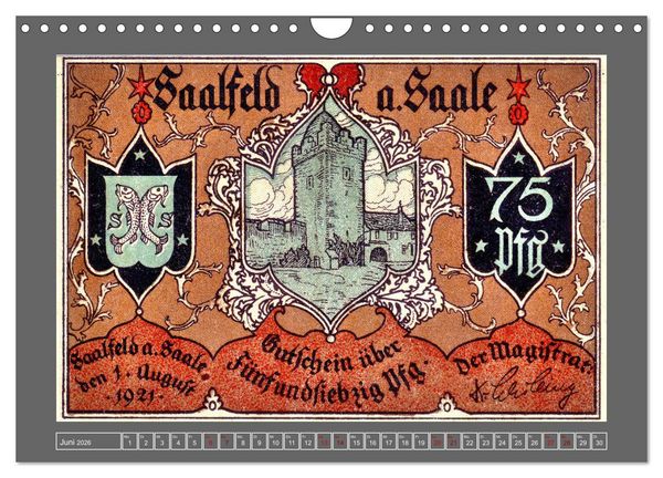 Produktbild: Gru&szlig; aus Saalfeld an der Saale (Wandkalender 2026 DIN A4 quer), CALVENDO Monatskalender
