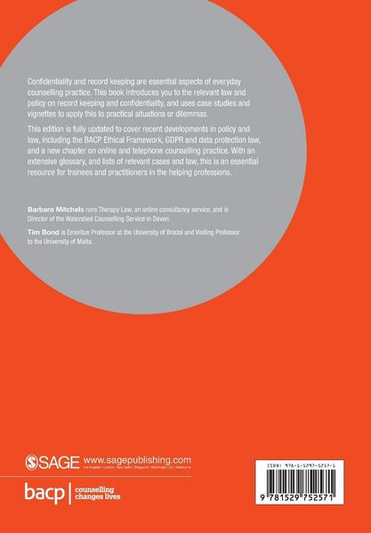 Produktbild: Confidentiality & Record Keeping in Counselling & Psychotherapy