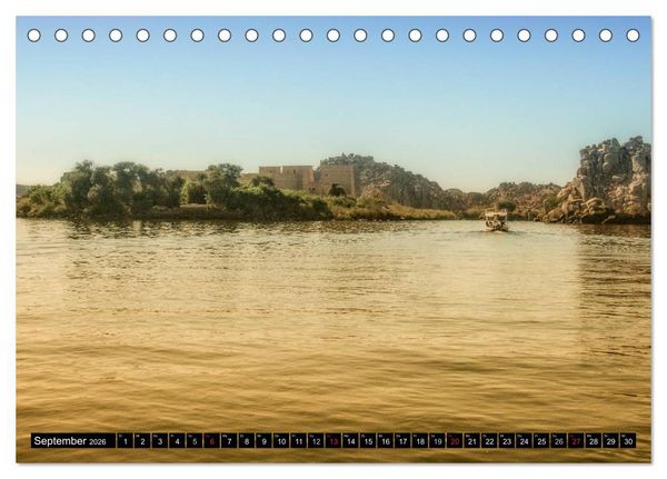 Produktbild: Abenteuer auf dem Nil. Eine Reise von Luxor nach Abu Simbel (Tischkalender 2026 DIN A5 quer), CALVENDO Monatskalender