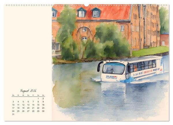 Produktbild: Historische Hansestadt L&uuml;beck (Wandkalender 2026 DIN A2 quer), CALVENDO Monatskalender