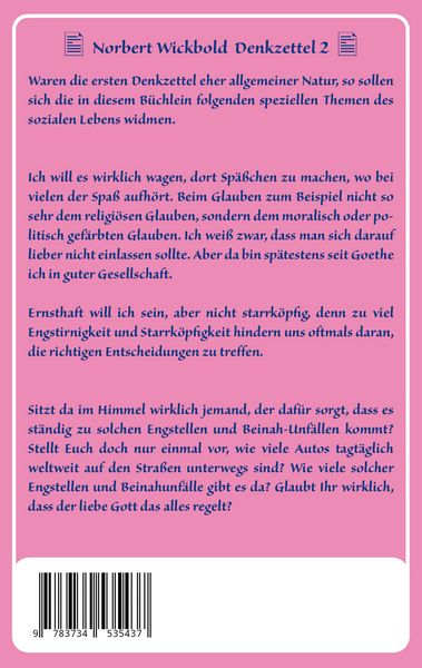 Produktbild: Norbert Wickbold Denkzettel 2