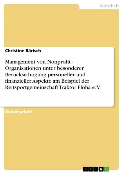 Management von Nonprofit - Organisationen unter besonderer Berücksichtigung personeller und finanzieller Aspekte am Beis, Taschenbuch von Christine
