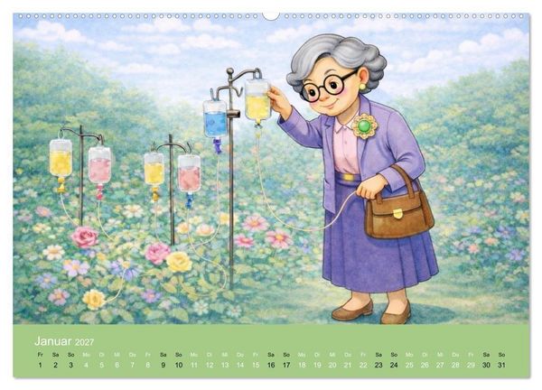 Produktbild: Ich bin noch nicht fertig - Oma Edition (hochwertiger Premium Wandkalender 2027 DIN A2 quer), Kunstdruck in Hochglanz
