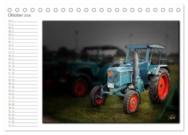 Produktbild: Oldtimer - geliebte Trecker (Tischkalender 2026 DIN A5 quer), CALVENDO Monatskalender