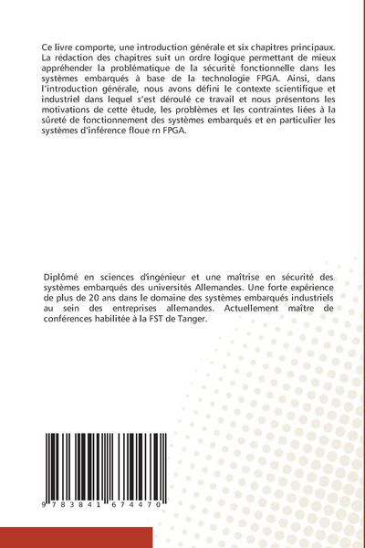 Produktbild: S&ucirc;ret&eacute; de fonctionnement d'un syst&egrave;me d'inf&eacute;rence floue en FPGA