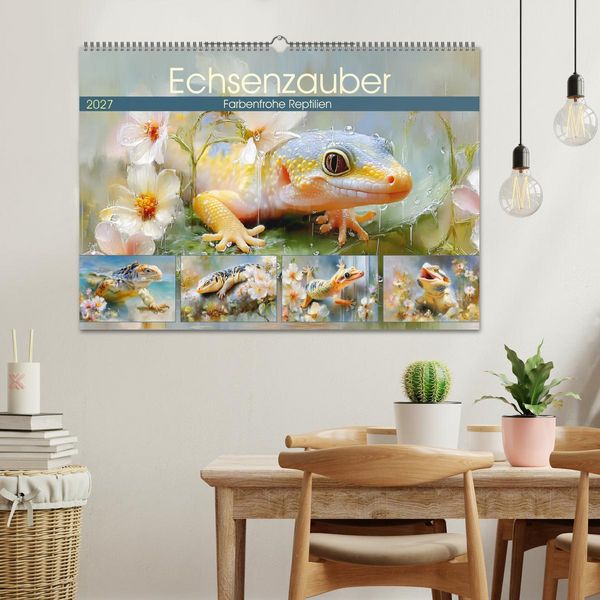 Produktbild: Echsenzauber. Farbenfrohe Reptilien (Wandkalender 2027 DIN A2 quer), CALVENDO Monatskalender