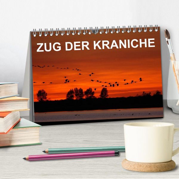 Produktbild: Zug der Kraniche (Tischkalender 2026 DIN A5 quer), CALVENDO Monatskalender