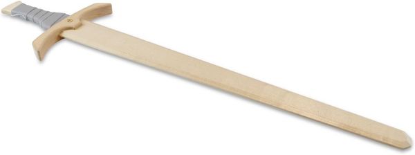Produktbild: BestSaller 1105 - Schwert Schwertleite, Birke, 56cm, Holz-Schwert, Griff mit grauer Kunstlederwickelung