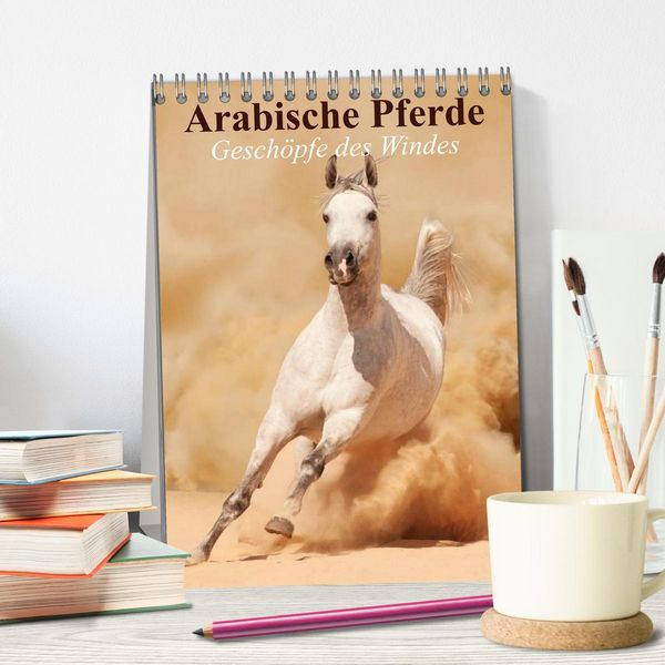 Produktbild: Arabische Pferde &bull; Gesch&ouml;pfe des Windes (Tischkalender 2026 DIN A5 hoch), CALVENDO Monatskalender