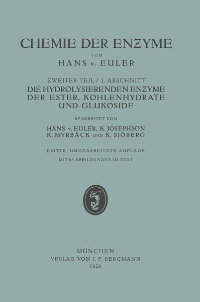 Produktbild: Die Hydrolisierenden Enzyme der Ester, Kohlenhydrate und Glukoside