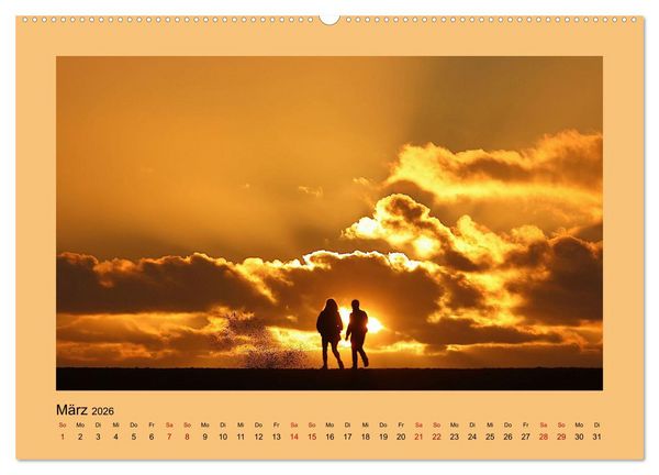 Produktbild: Den Sonnenuntergang gemeinsam genie&szlig;en (Wandkalender 2026 DIN A2 quer), CALVENDO Monatskalender