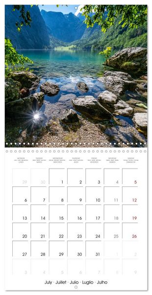 Produktbild: Berchtesgaden - Bavarian Alps, Lakes and Nature (Wall Calendar 2026 12 &times; 12 Inch) CALVENDO 12 Month Wall Calendar
