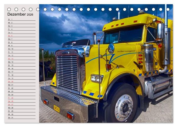 Produktbild: US-Trucks. Faszination Langhauber (Tischkalender 2026 DIN A5 quer), CALVENDO Monatskalender