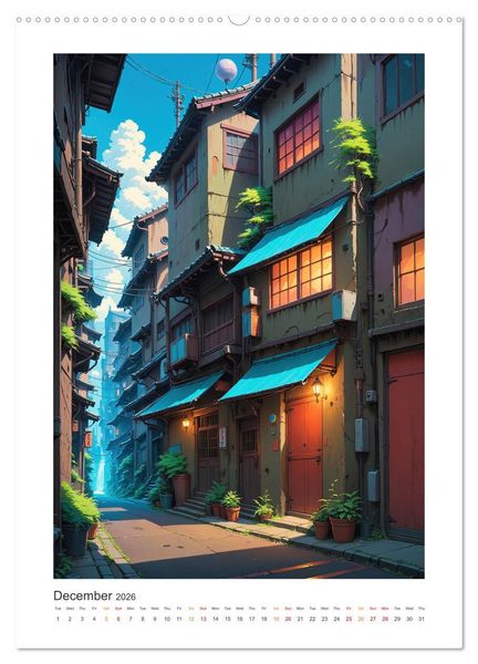 Produktbild: Fantastic Anime Worlds (Wall Calendar 2026 DIN A2 portrait), CALVENDO 12 Month Wall Calendar
