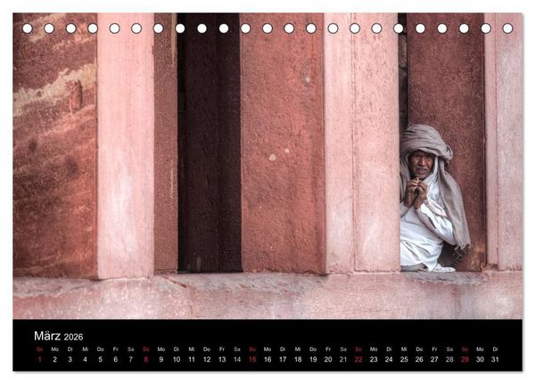Produktbild: Indiens Gesichter (Tischkalender 2026 DIN A5 quer), CALVENDO Monatskalender