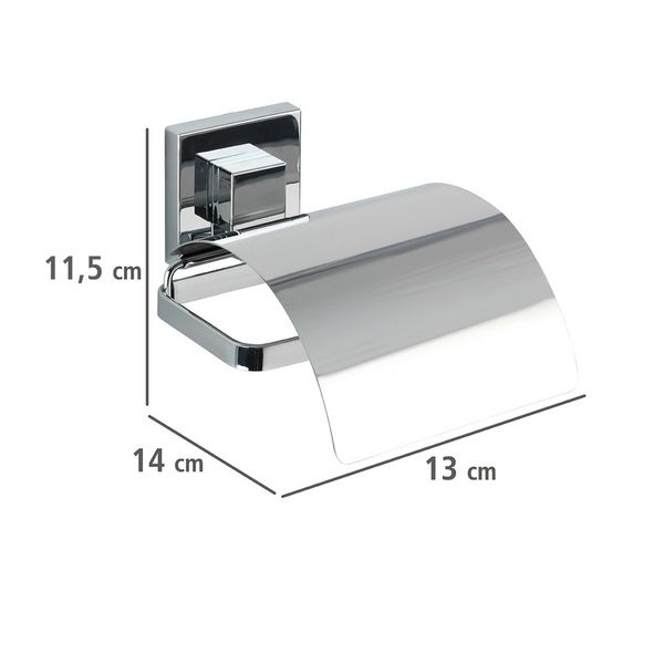Produktbild: Vacuum-Loc&reg; Edelstahl Toilettenpapierhalter Cover Mod. Quadro, Befestigen ohne bohren