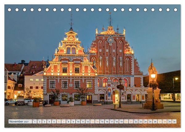 Produktbild: Nordischer Glanz &ndash; Tallinn - Riga - Vilnius (Tischkalender 2027 DIN A5 quer), CALVENDO Monatskalender