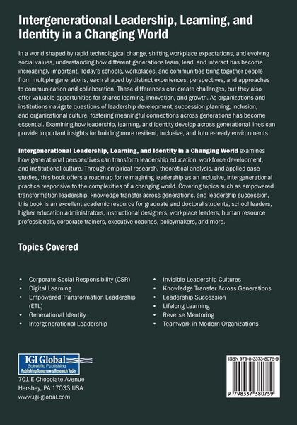 Produktbild: Intergenerational Leadership, Learning, and Identity in a Changing World