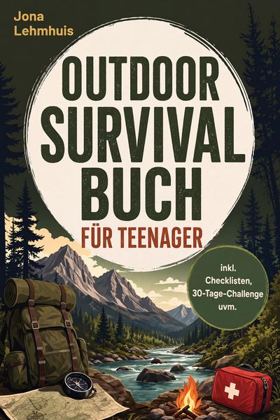Produktbild: Outdoor Survival Buch f&uuml;r Teenager: Der Praxisguide f&uuml;r spannende Abenteuer in der Natur mit Orientierung, Notfallrucksack und Erster Hilfe - inkl. Ch
