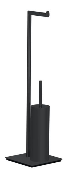 Produktbild: Stand WC-Garnitur Mod. Recco Schwarz, aus lackiertem Stahl