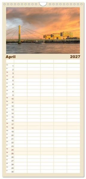 Produktbild: Familienplaner 2027 - Wundersch&ouml;nes K&ouml;ln mit 5 Spalten (Wandkalender, 21 x 45 cm) CALVENDO