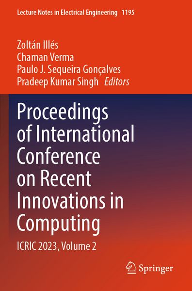 Produktbild: Proceedings of International Conference on Recent Innovations in Computing