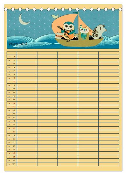 Produktbild: Unser buntes Familienleben (Tischkalender 2026 DIN A5 hoch), CALVENDO Monatskalender