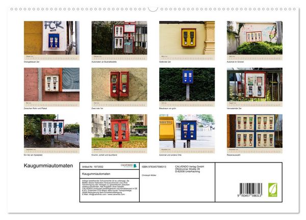 Produktbild: Kaugummiautomaten (Wandkalender 2026 DIN A2 quer), CALVENDO Monatskalender