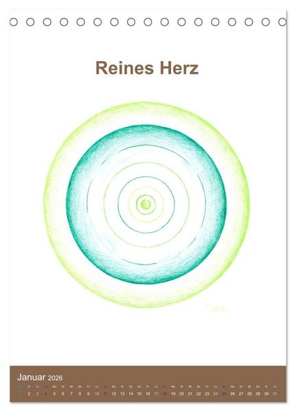 Produktbild: Delfinheilsymbole (Tischkalender 2026 DIN A5 hoch), CALVENDO Monatskalender