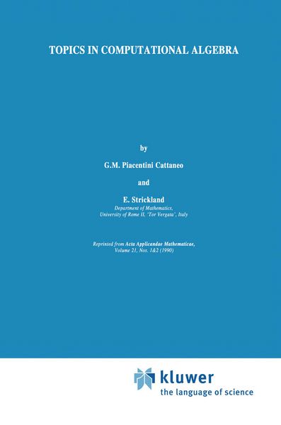 Produktbild: Topics in Computational Algebra