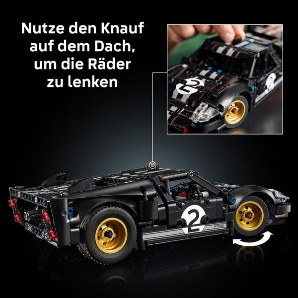 Produktbild: LEGO Technic 42223 1966 Ford GT40 MKII Rennwagen, Modellauto Erwachsene